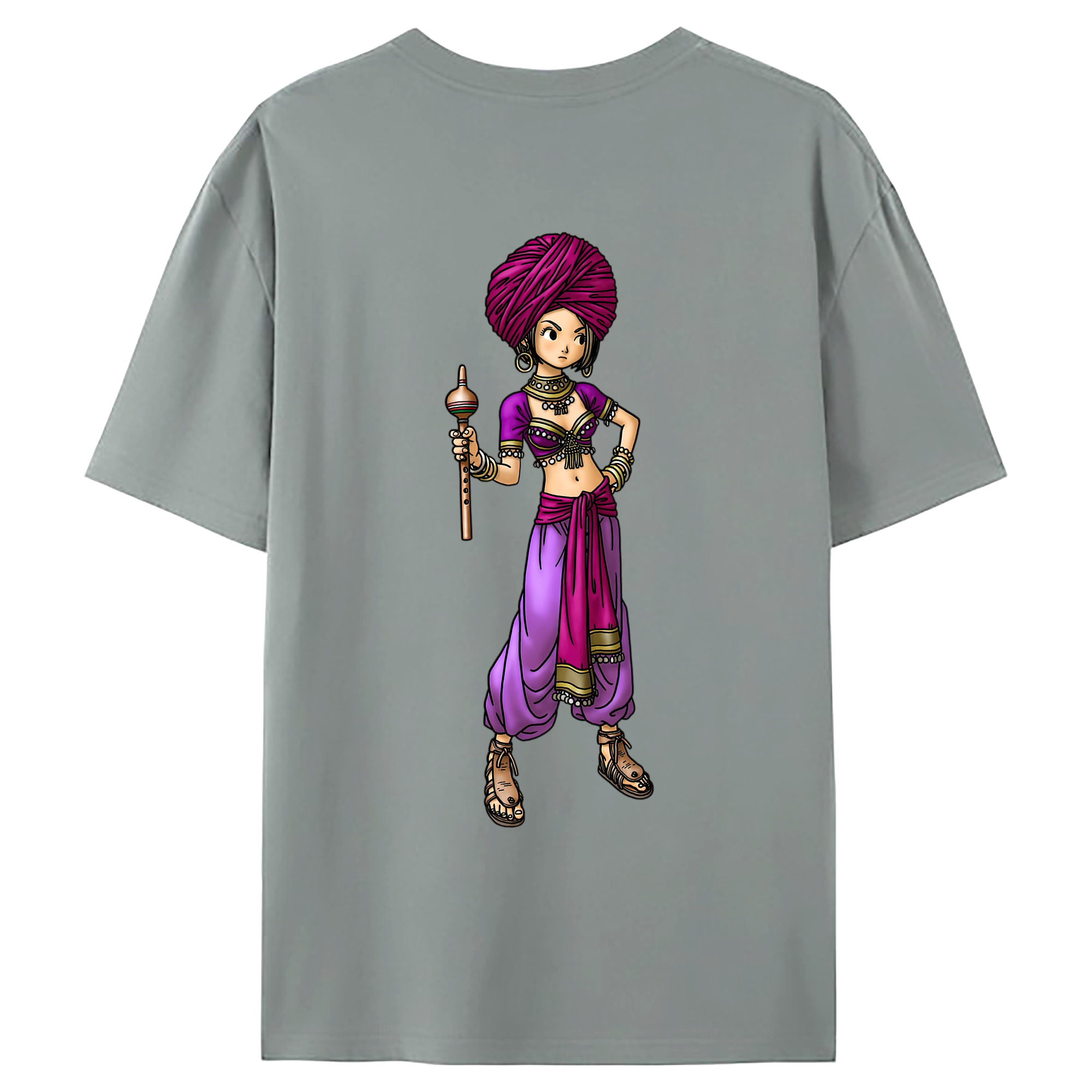 （画像用） ドラゴンクエスト Doragon Kuesuto Dragon Quest 綿100％ メンズ半袖Tシャツ（バックプリント） 通気性